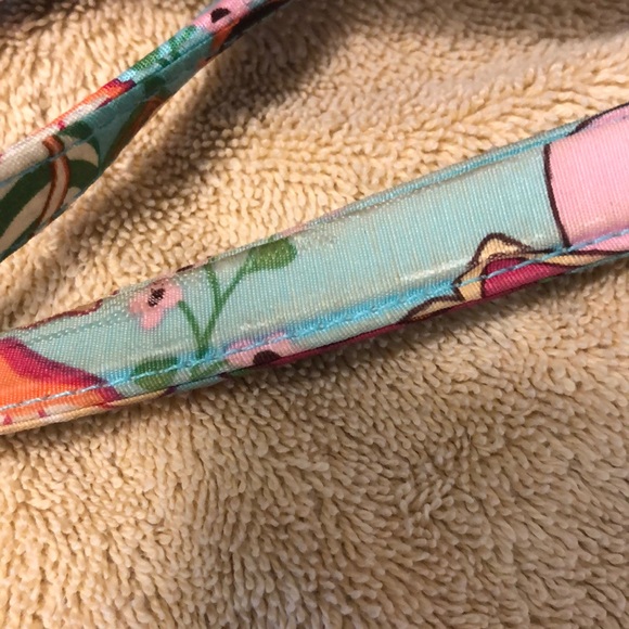 Vera Bradley Floral Shoulder Bag With Ruffle Multi Color 24x7.5x5”- 9”drop - Picture 7 of 11